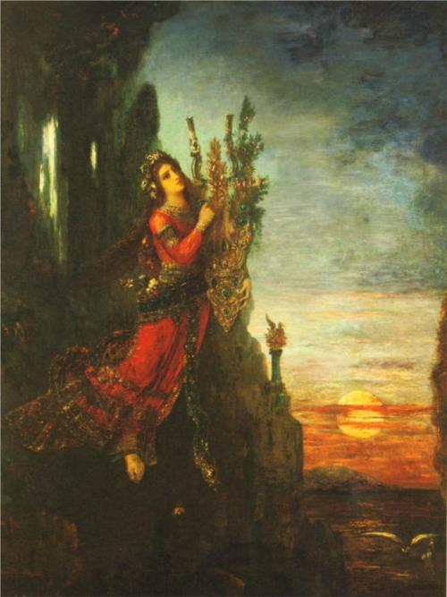 saturnsdaughter: Gustave Moreau, Sappho se jetant du sommet la Roche de Leucade, 1893