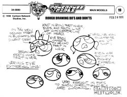 nerdgasmz:  wannabeanimator:  Notes on drawing the Powerpuff Girls.  OH MY GOD