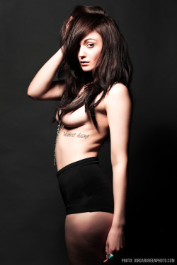 jordangreen:  rebeccabone:  Rebecca Bone || Jordan Green  So me and Rebecca had an awesome time in the studio the other day getting some really great shots, which for sure will be getting in the portfolio.