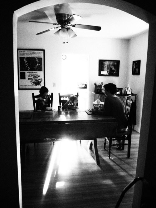 The family eating breakfast on a sunny March morning. I love these people, even though one of them threw an hour-long tantrum last night. I won’t say who, but his name rhymes with “Hyatt.”
(You may see this again if penready publishes it because I’ll...