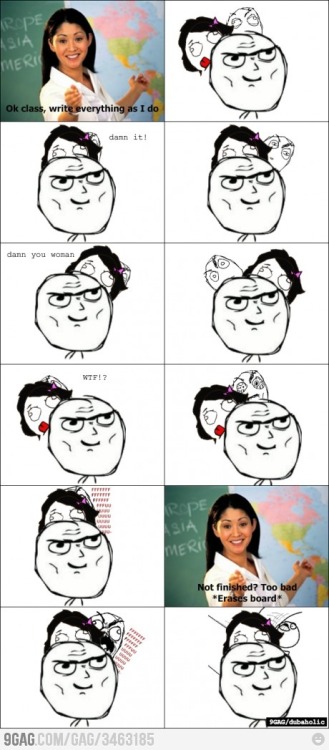 9gag:  Sitting at the back of the class 