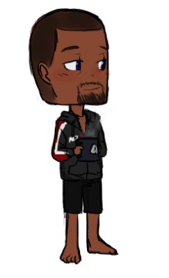 72stars:  and then I got the random idea to draw Steve in possible sleeping clothes + N7 hoodie. then while I was coloring it I realized the idea also worked for Sam, who I’d been meaning to draw. and then somehow Liara and Kaidan also wound up running