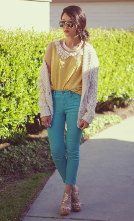 what-do-i-wear: Lara top • collar necklace c/o LYLIF • Joe’s Jeans ”High Rise” skinnies • J. Crew s