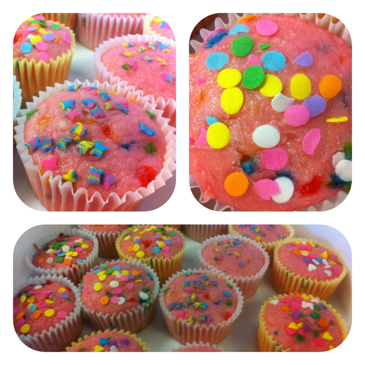 In more positive news, I made myself birthday cupcakes last night! I figured I might as well make something that is low in points that I can plan for, rather than having rich cake and regretting it.
I had made these Pink Lemonade Confetti Cupcakes a...