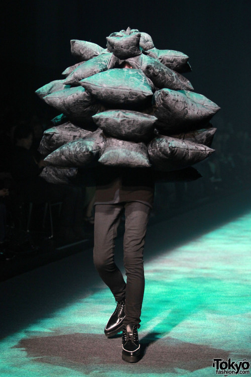 Extreme puffer jacket at today&rsquo;s &ldquo;LOST&rdquo; fashion show by much-hyped Japanese brand 