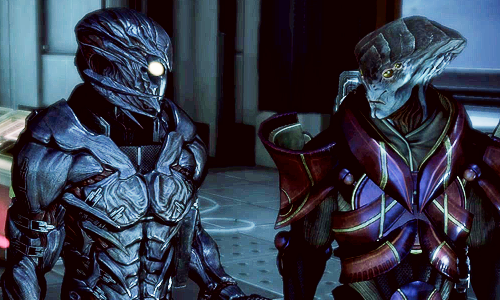 javik:   Shepard: … what?Javik: ಠಠ_ಠಠ  It was just as awkward as I thought