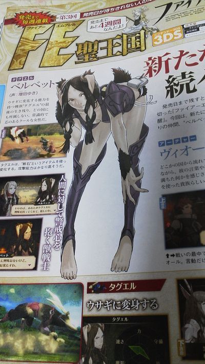 Fire Emblem: Awakening has a weird rabbit girl thing. At least, JC tells me she’s supposed to be some kind of rabbit creature. She doesn’t look like any bunny I remember from Watership Down – which, by the way, would make for an amazing Fire...