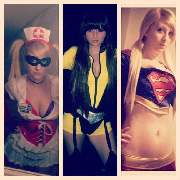 erincandy:  Some of my superhero Halloween costumes. 