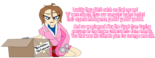 tyrranux:  Yes this time Sammy answers a question, if Virus gets one then so should Sammy dammit!  Funny, Terry doesn’t look old enough to play a Children’s Card Game. Don’t even think about adding a Motorcycle to the mix.