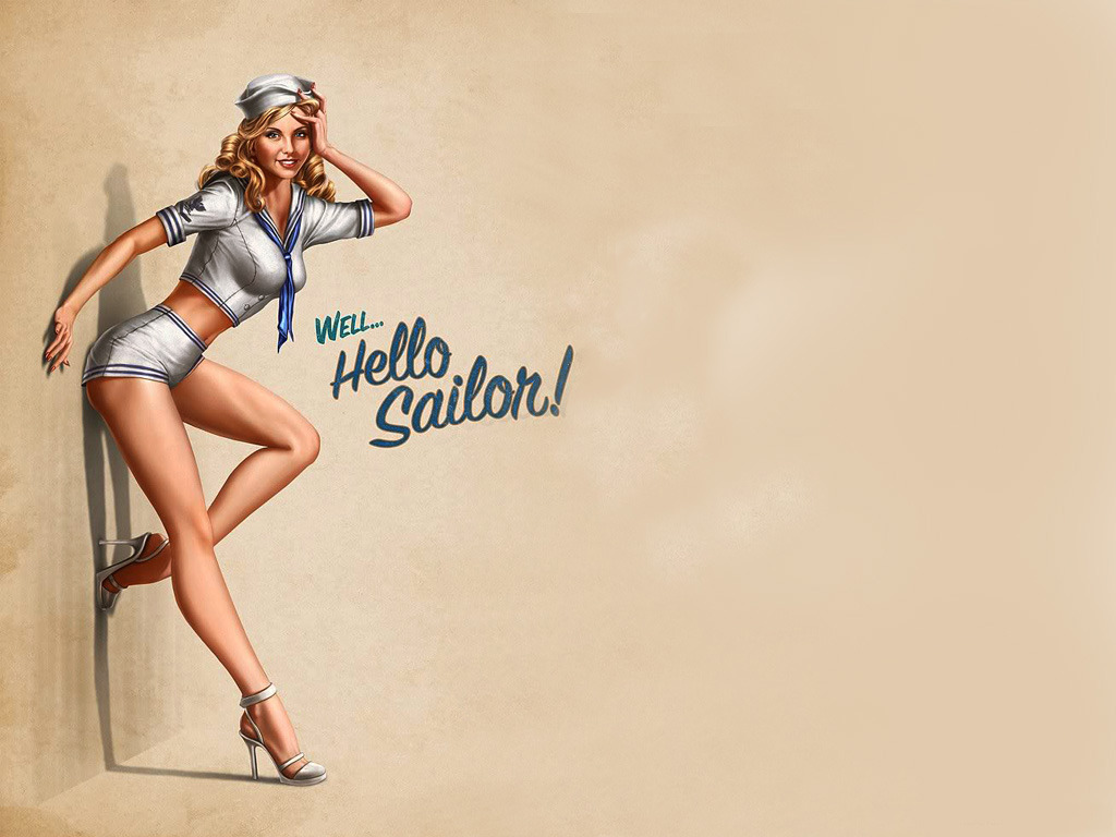 Hello sailor pinup girl