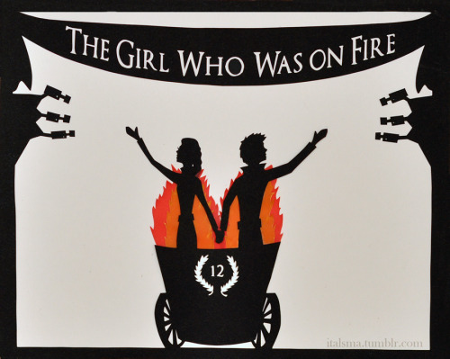 Happy Hunger Games!
“The Girl Who Was on Fire” is the 4th part in the series of Hunger Games silhouettes I’m working on. See the rest on my blog, here!
Hand cut from acid-free cardstock with red and yellow vellum details.
The original is available...