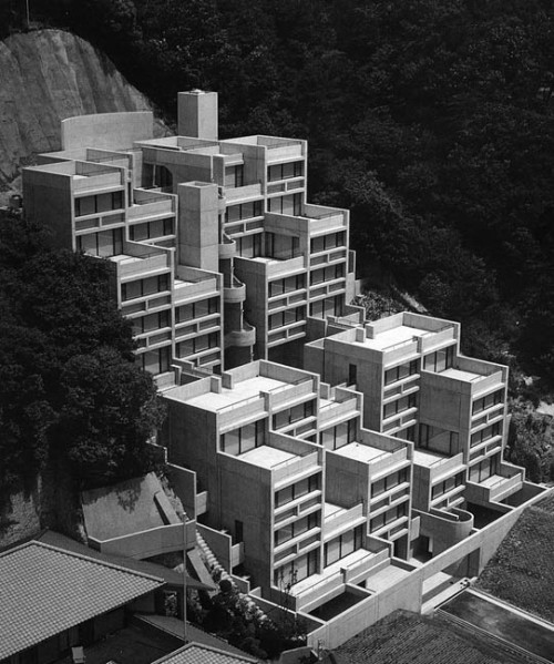 poetryconcrete: Rokko Housing I, by Tadao Ando, 1981-83 - in Kobe, Hyogo,Japan This complex is 