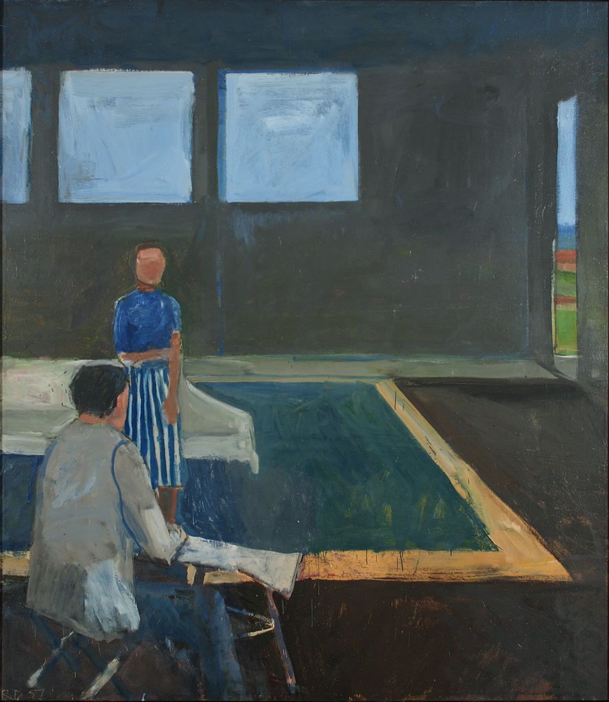 peira:  Richard Diebenkorn:  Man and Woman in a Large Room (1957) via the Hirshhorn