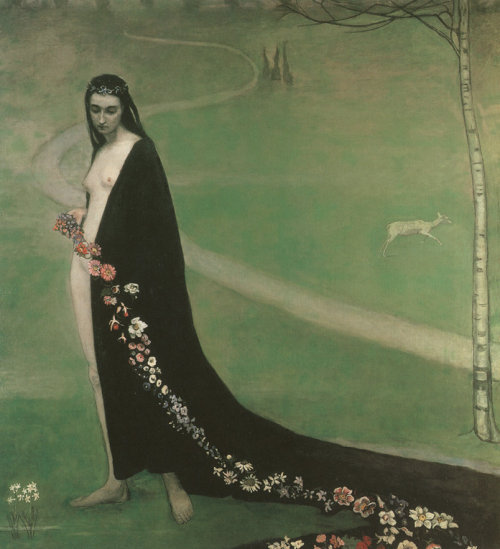 Porn Pics Romaine Brooks, La fille avec les fleurs