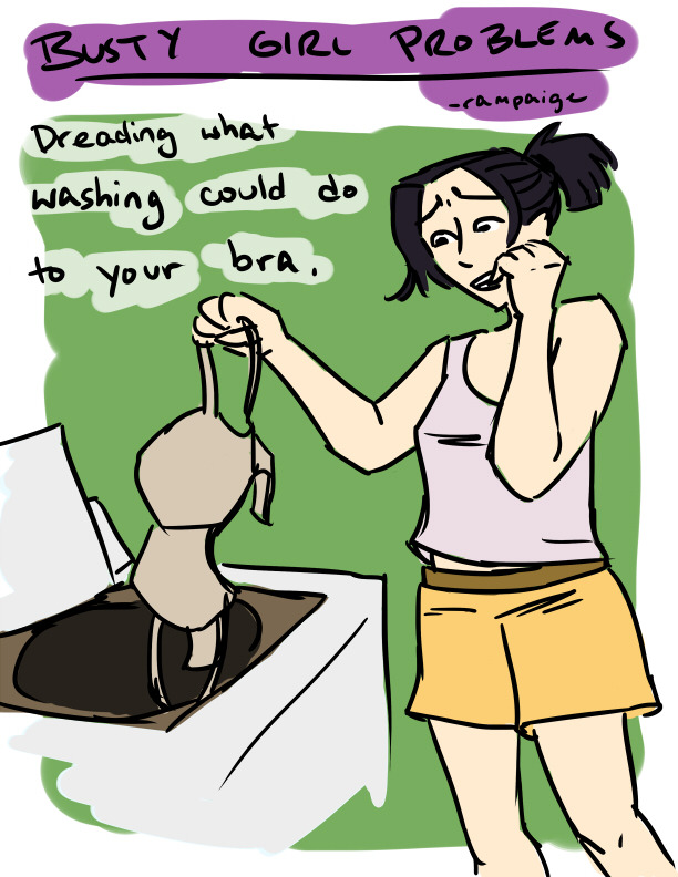 bustygirlcomics:  Laundry day.  rebeccaadele asked bustygirlcomics:   I’m sure