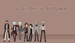 thiefshipper17:  fyeahygodesktopbackgrounds:  Yu-Gi-Oh! in Autumn     I like Bakuras outfit. Ryou, I still question his style. xD But he’s adorable as always. Actually, so are both Yugis. Not so sure about Mariks outfit.