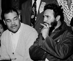 Joe Louis and Fidel Castro in 1959. Photograph by Bobby Sengstacke