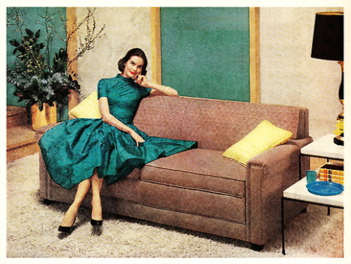 tammy17tummy:Simmons Hide-A-Bed sofas, 1955