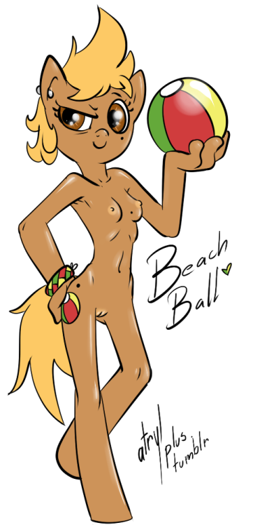 Beach Ball inked, base colored <3