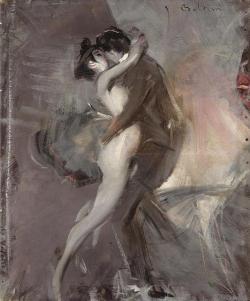 Poboh:  The Couple, 1905, Giovanni Boldini. Italian Academic Painter (1842 - 1931)