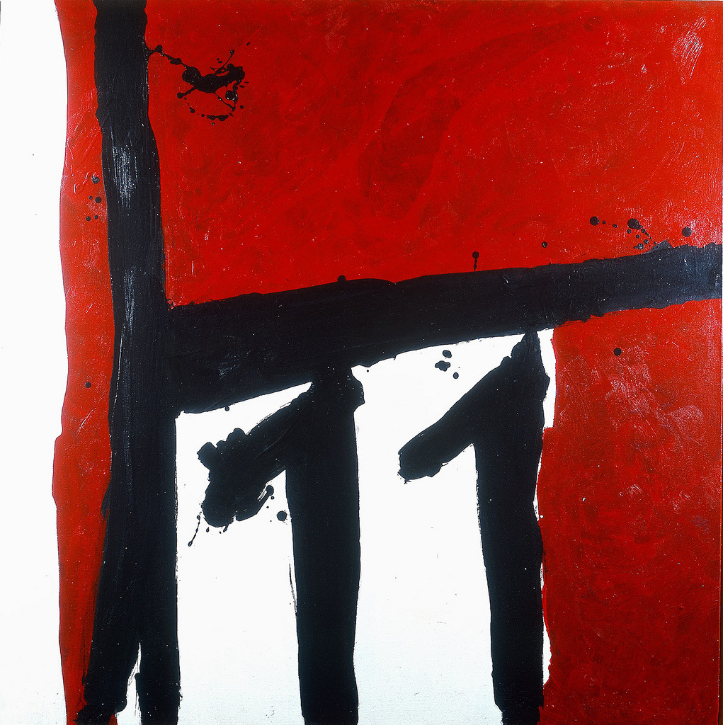 museumuesum:  robert motherwell mexican night, 1979 oil on canvas, 48” x 48”
