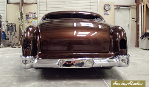 rodandcustomshow:  ROOT BEER BROWN ~ 51 MERC Steve from Steve Pinto’s Paint Works cu