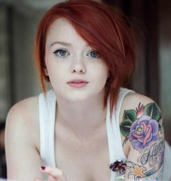 Jamesv2:  Little Tattooed Redhead That Has The Look Of Emma Stone About Her. *Update.