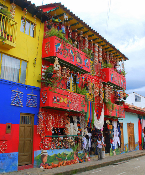 Colorful buildings in Ráquira, Boyacá department, Colombia (by Boring Lovechild).