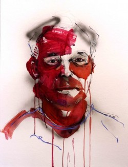 2headedsnake:  louros.fr Lou Ros, My Dad, 50x65cm on paper 