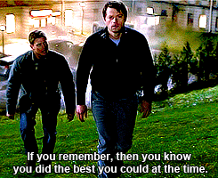 drunkenwords:Dean carried the trenchcoat around, from car to car, from town to town, because part of