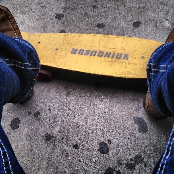 My new flea market shortboard. Circa 1972. (Taken with instagram)