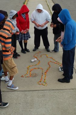 eatmyfckngucci:  andrewskis:  Every single person should reblog this R.I.P. Trayvon Everyone please reblog this! A kid just like me or you couldve been shot just like this. This is really wrong!!  Skittles &amp; an Arizona.  DAMN THATS DEEP 