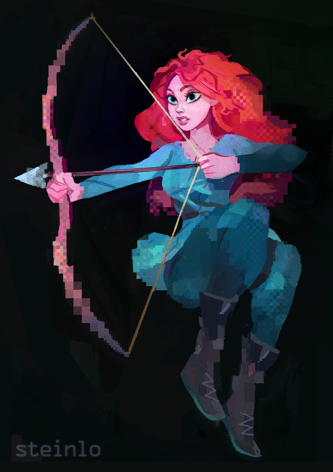steinlo:  Merida This was an art trade with Mikey who drew this for me, so I went