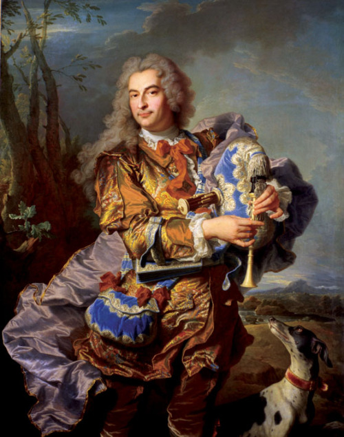 vcrfl-blog:Hyacinthe Rigaud: Portrait of Gaspard de Gueidan playing the musette, 1738.