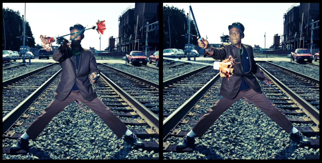 zonafoto:  Angelo Moore aka Dr. Madd Vibes from Fishbone.   Angelo is quite the