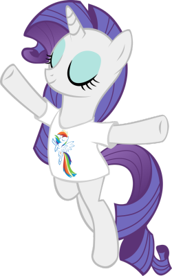 Rarity in a T-shirt by ~UP1TER Well that&rsquo;s pretty cute! Bottomless ponies&hellip; :&gt;