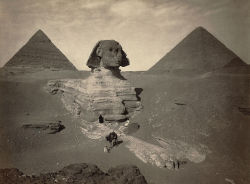 octopusgirl:The Great Sphinx partially excavated.