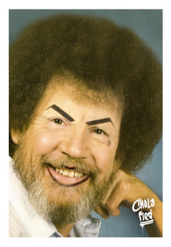 cholafied:  Chola Bob Ross aka Where Are Your Happy Trees Now, Ese?