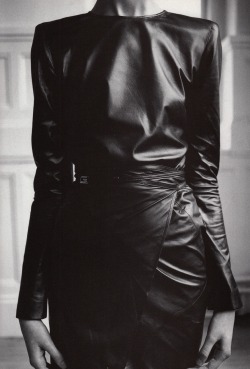 erytheis: ‘Shape and Cut’: leather dress