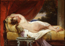 Missfolly:  Nude Female On Sofa, By François-Edouard Picot