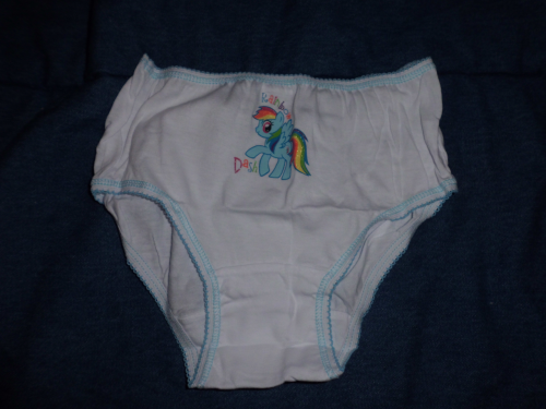 antistellar:  mestopho:  billthesetite:  mestopho:  billthesetite:  wolfnanaki:  Look at the panties.  I need a brony girlfriend to model these for me. :S  Um, these are childrens underwear.  Just a bit creepy.   Only if you think I’m putting them