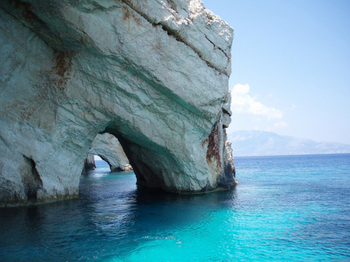 The Blue Caves of Zakynthos, Greece (by Tijmen).