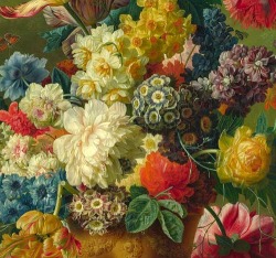 stilllifequickheart: Paulus Theodorus van Brussel Flowers in a Vase, detail 1792 
