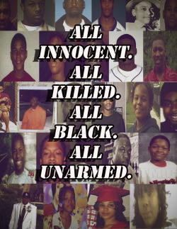 kbaptiste:  [All Innocent. All Killed. All Black. All Unarmed.] - Aiyana Stanley - Amadou Diallo - Corey Brown - DeAunta Terrel Farrow - Derrick Jones - Emmett Till - Guy Jarreau Jr. - Jimmell Cannon - Kenneth Harding - Kiwane Carrington - Orlando Barlow