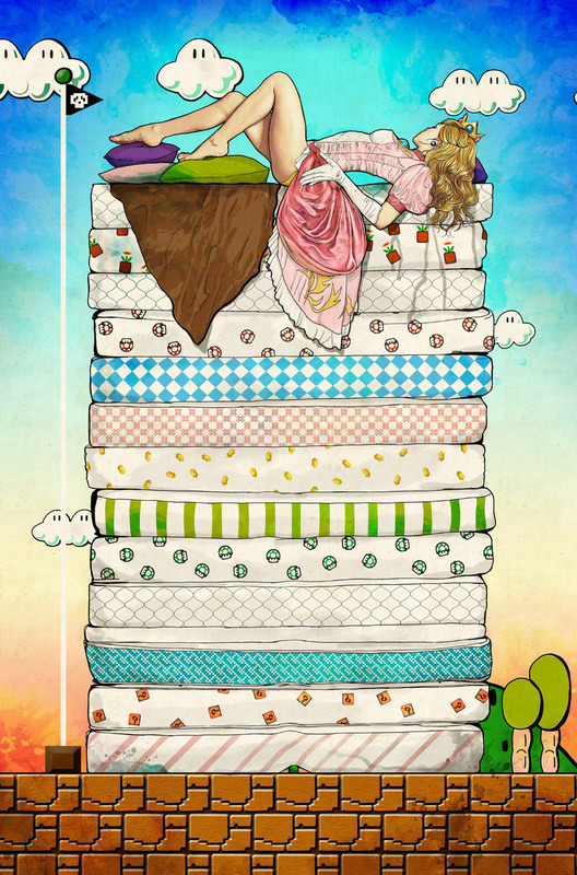 insanelygaming:  Princess Peach Created by Keith P. Rein Available on Society6