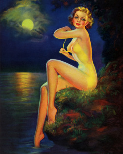 vintagegal:  “A Moonlight Nymph” by Laurette