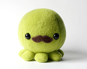 incorporeus:  Octopus Plush Toys with Moustaches