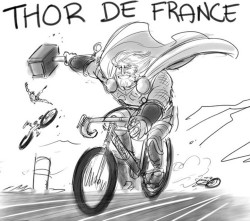 deliciouspineapple:  rinjirenee:  justbrevity:  Thor de France  THIS WHEELED HORSE IS ENJOYABLE, I LIKE IT  THIS WHEELED HORSE IS ENJOYABLE, I LIKE IT   *smashes bike on ground* ANOTHER
