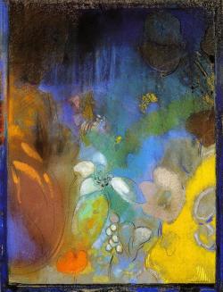 Odilon Redon, Donna di profilo con fiori