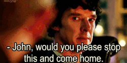 the-absolute-best-gifs:  When Sherlock finds John… Poor John. He missed him so much he became delirious with grief. He’s Bilbo Baggins now. John? Who is John? I’m laughing but I’m sobbing. What are these emotions?  I CANT BREATHEHEEEEE Follow